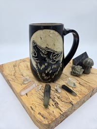 Image 1 of Black Full Moon Wolf Mug
