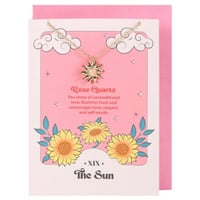 Image 2 of The Sun Celestial Rose Quartz Necklace Card