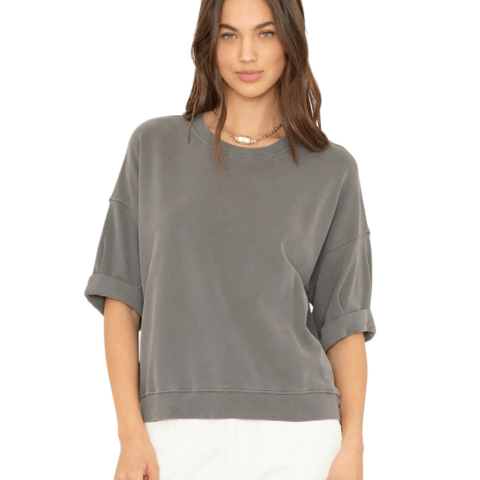 Image of XIRENA TRIXIE SWEATSHIRT ASPHALT
