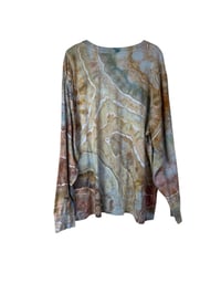 Image 2 of XXL Unisex Adult Soft Long Sleeve Tee in Muted Geode Ice Dye