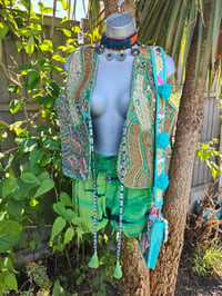 Image 3 of Mykonos Jewelled Waistcoat -  Green 6-8 UK  