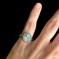 Sterling Silver Abalone Ring Size 6