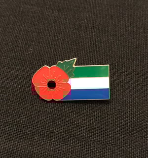 Image of SIERRA-LEONE FMN Poppy/Flag Combo Medal (28mm x 15.5mm)