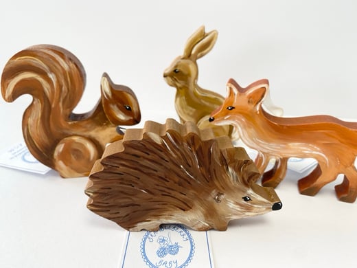 Brambleberry Baby - Hand painted wooden decorations - Woodland creatures