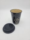 Black Mushroom Short Travel Mug 