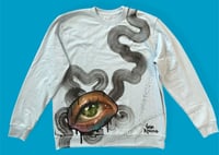 Image 1 of “WAVY VISION” CUSTOM PAINTED PULLOVER SWEATER XL
