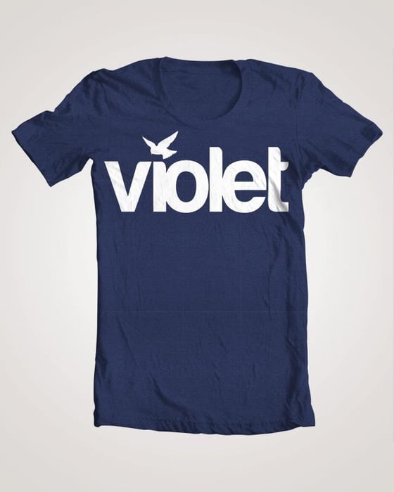 violet blue shirt