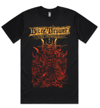 Image 1 of DICETHROWER x KILL TEAM CASCADIA -  BLACK WITH YELLOW TO RED FADE PRINT