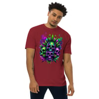 Image 3 of 4 weed skulls Men’s premium heavyweight tee