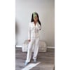 Cream Gold Button Up Co Ord 