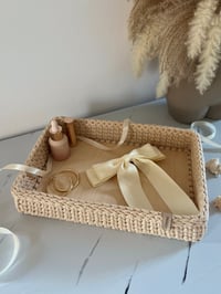 Image 1 of Square or rectangular crochet basket
