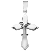 Image of Catholic Religious Stainless Steel Cross Silver Male