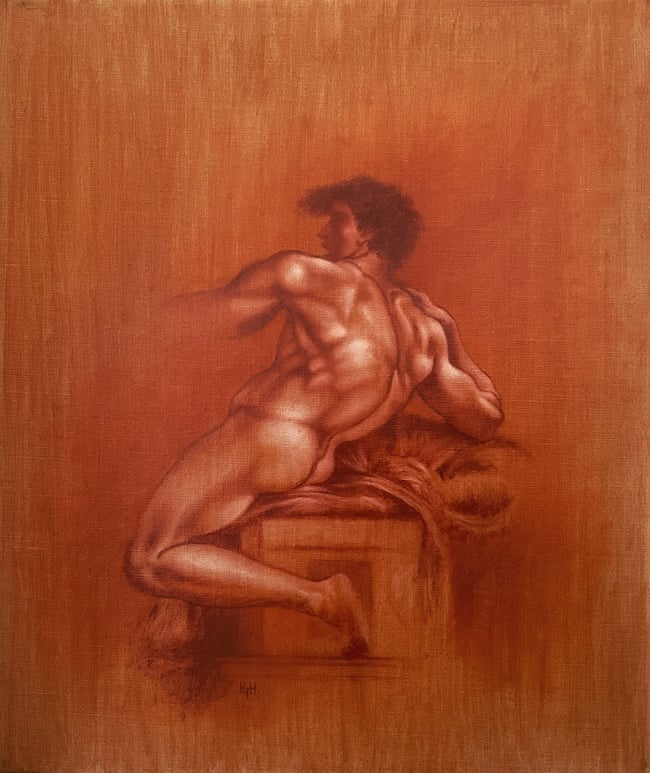 Sistine Ignudo #3 (Michelangelo Studies) 