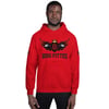 BOSSFITTED Red and Black 4 Logo Unisex Hoodie