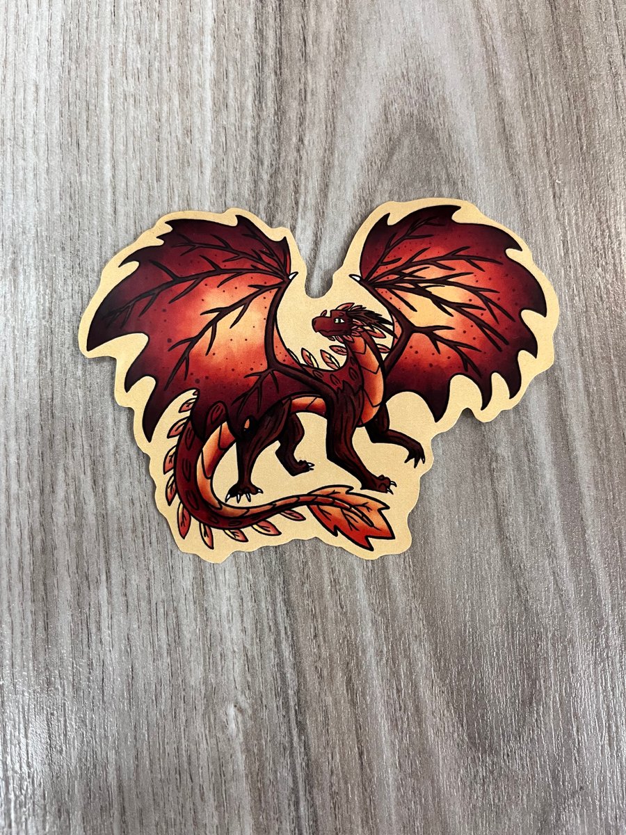 Fall Dragon Large Sticker