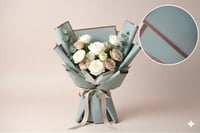 Celeste con orilla  rose gold 