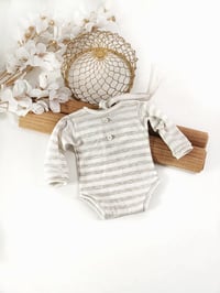 Image 1 of Newborn Photoshoot bodysuit for boys Robbie| stripes