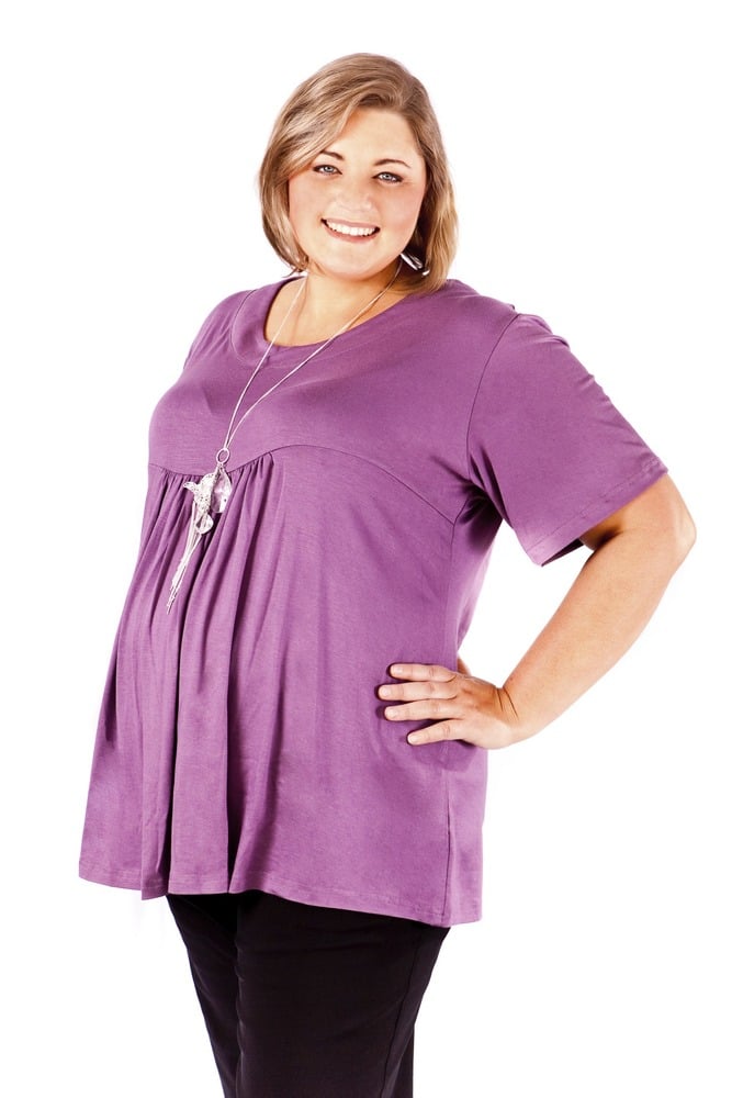 Image of Scoop neck empire line with short sleeves