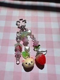 Image 1 of Kuma Strawberry Dreams phone charm 🍓🎀