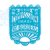 Image 3 of Compassion Has No Borders Sticker (Blue)