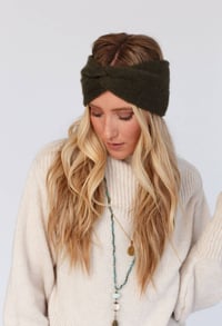 Image 3 of Sunol Fuzzy Headband ( olive)