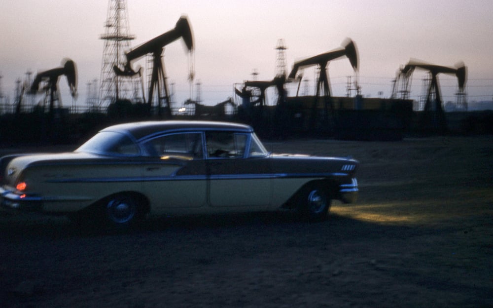 Image of Oil Derricks Long Beach California: July 1959