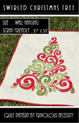 Image of Swirled Christmas Tree Quilt Pattern PDF