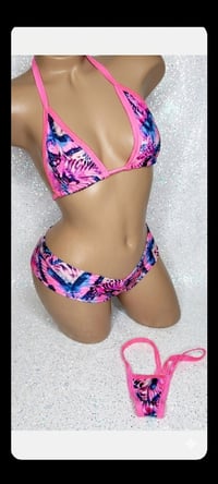 Image 3 of 3 PC Hologram Booty Shorts Set 4 Prints!