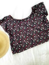 Lightweight Vintage Fabric Cropped T Top size 18 with Free Postage 