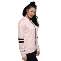 Image 3 of Unisex Bomber Jacket light pink/black