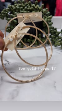 Image 4 of Gold hoops PICK INSIDE