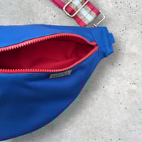 Image 2 of Large royal blue and red bumbag