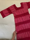 early 70s Mexican cotton and crochet maxi dress 