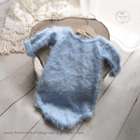 Image 3 of Photoshoot Sitter set - Blue Bunny- fluffy - size 12 months