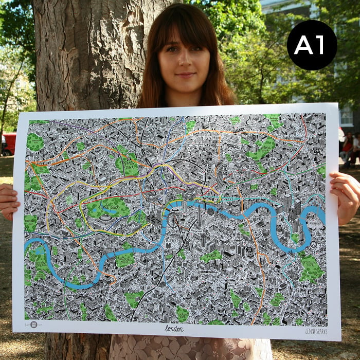 Image of Hand Drawn Map of London