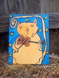 Image 11 of Orange Cat Playing Fiddle 