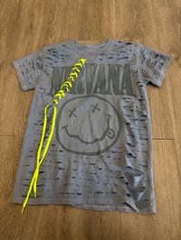 Small nirvana blue/neon lace destroyed