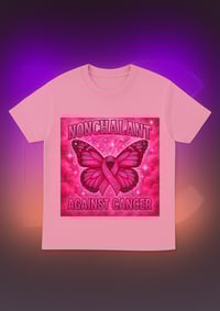 Image 3 of Nonchalant Against Cancer Tee 💗🦋