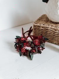 Image 8 of Christmas Roses & pinecones halo