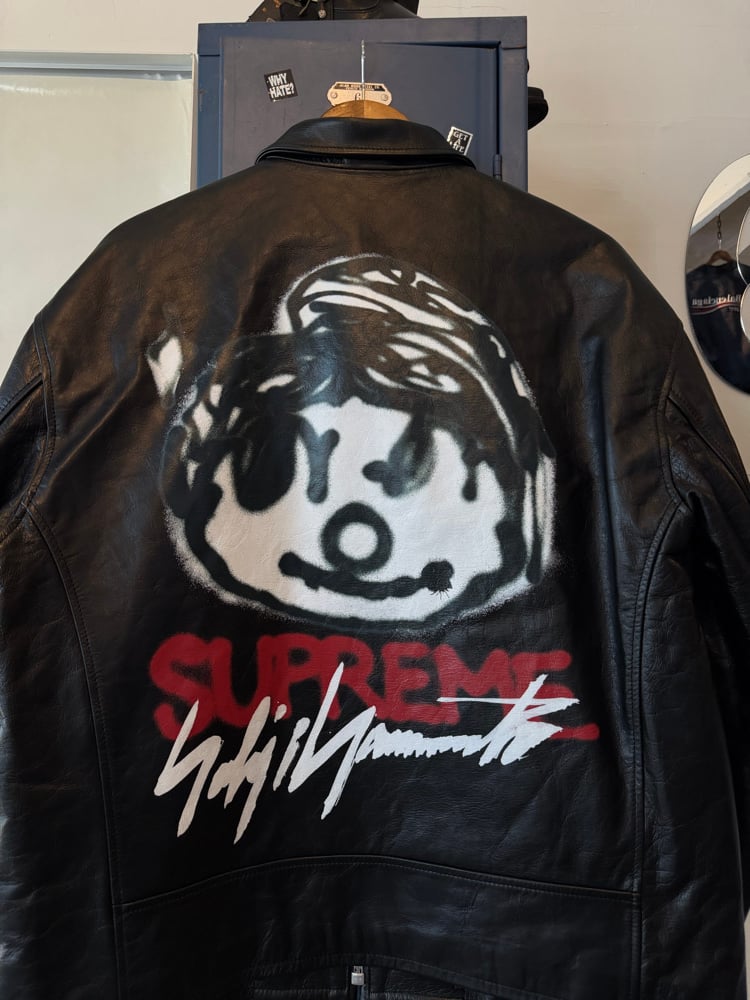 Image of Supreme Yohji Yamamoto Leather Work Jacket