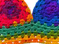 Image 2 of Rainbow Bare Crochet Croptop