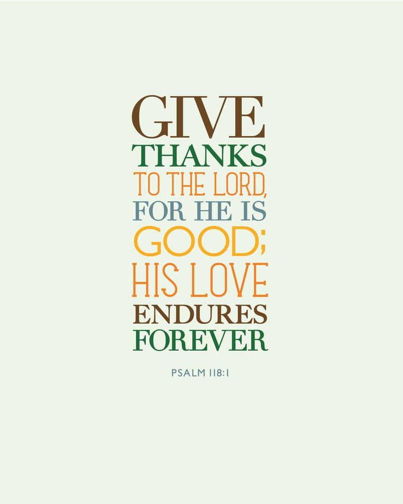 Scripture verses his love endures forever 