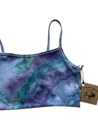 Image 4 of L (38) Cotton-Blend Strappy Bralette in Mermaid Agate Ice Dye