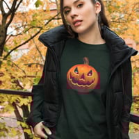 Image 4 of Long Sleeve Tee (Adult M/F) - Classic Jack O Lantern