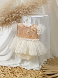 Image 1 of Photo prop | Newborn girls photoshoot outfit | Rosalie | beige | cream