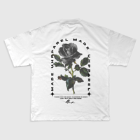 Image 2 of White black rose Tee