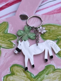Lucky pony trinket keyring 