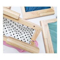 Image 3 of Pink Leather & Timber Clutch  