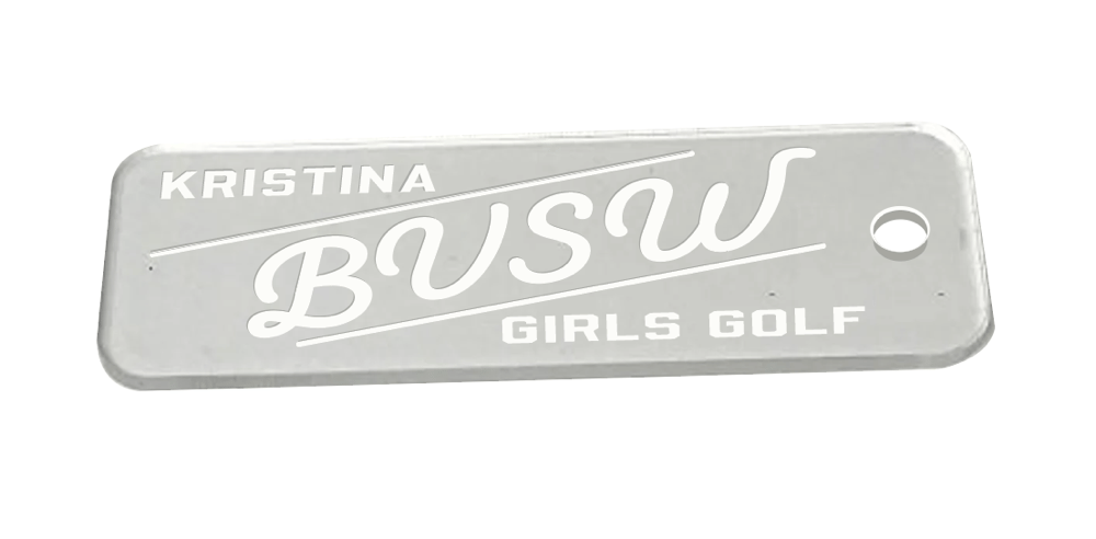 Image of BVSW Frosted Acrylic Bag Tag