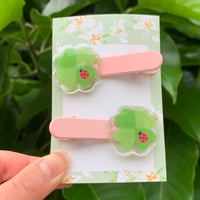 Image 2 of glitter epoxy hairclips